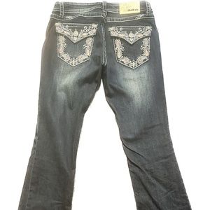 Grace in LA gorgeous paisley detail boot cut jeans